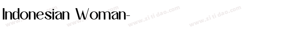 Indonesian Woman字体转换